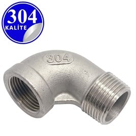PASLANMAZ ÇELİK 304 KALİTE KUYRUKLU DİRSEK