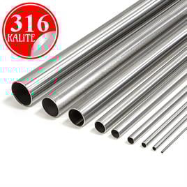 PASLANMAZ ÇELİK 316 KALİTE PARÇA BORU
