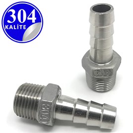 PASLANMAZ ÇELİK 304 KALİTE HORTUM UÇLU NİPELLER