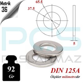 PASLANMAZ ÇELİK 304 KALİTE İNOX A2 PUL