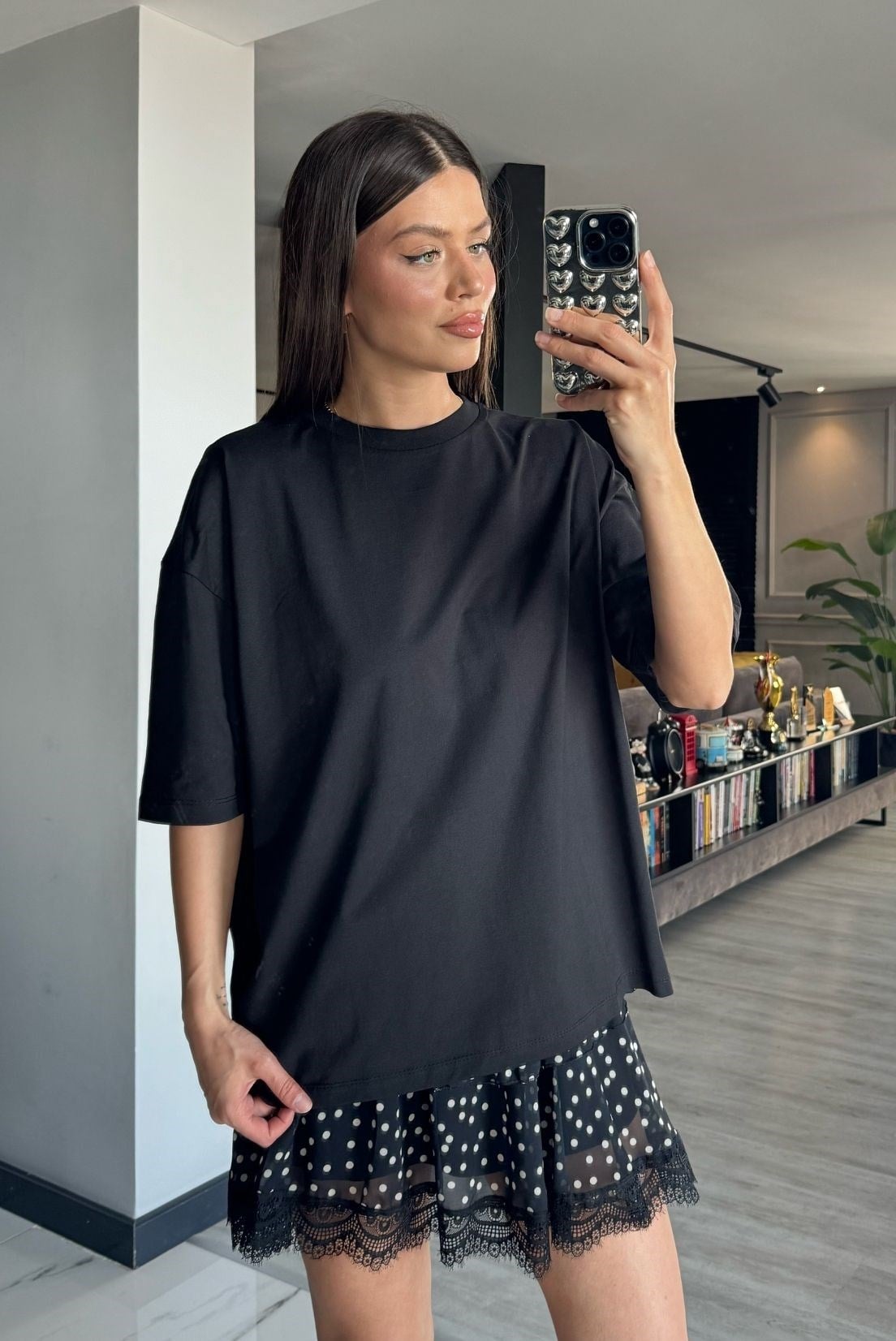 MASSİ Pamuklu Oversize Tshirt