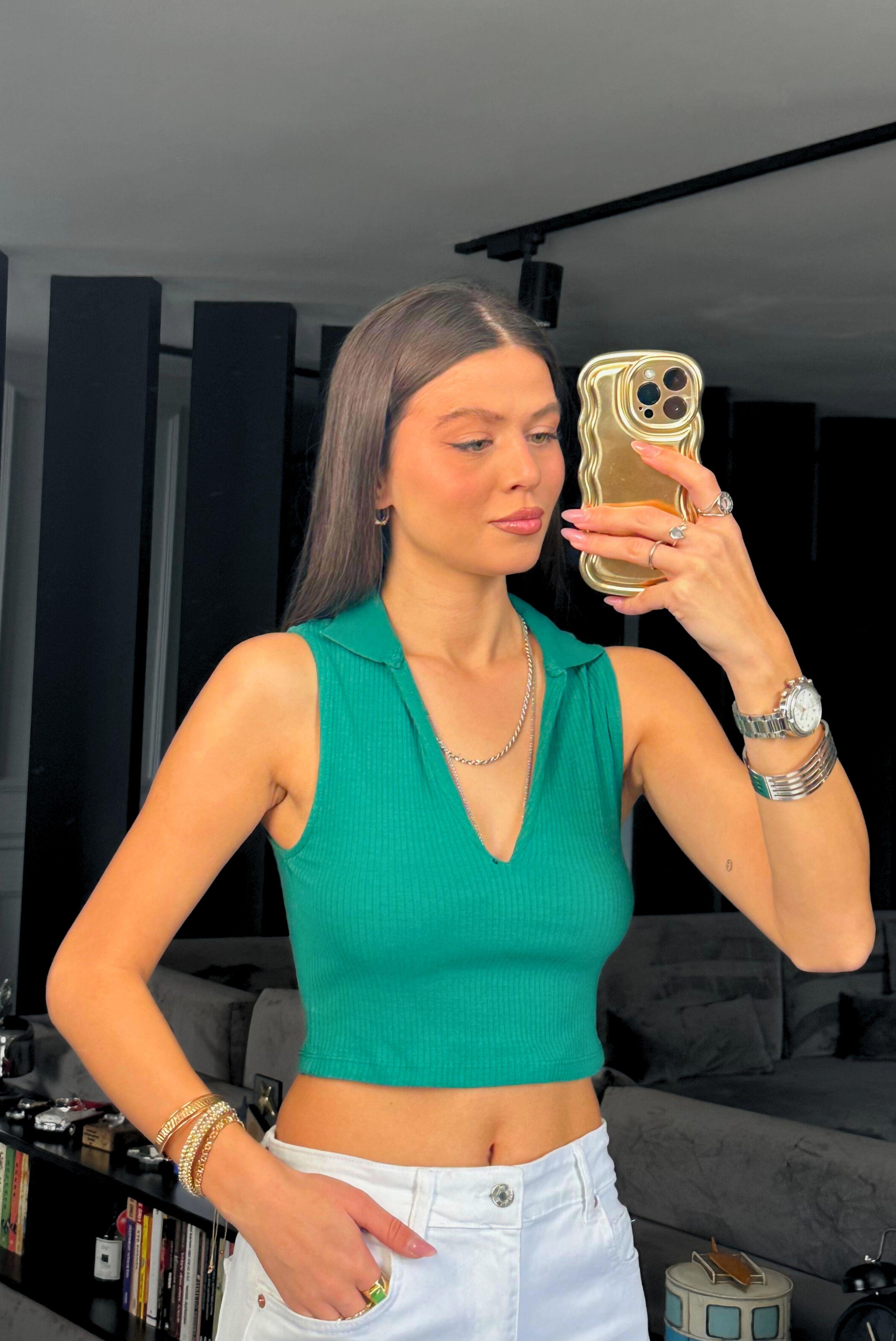 POLO YAKA CROPTOP