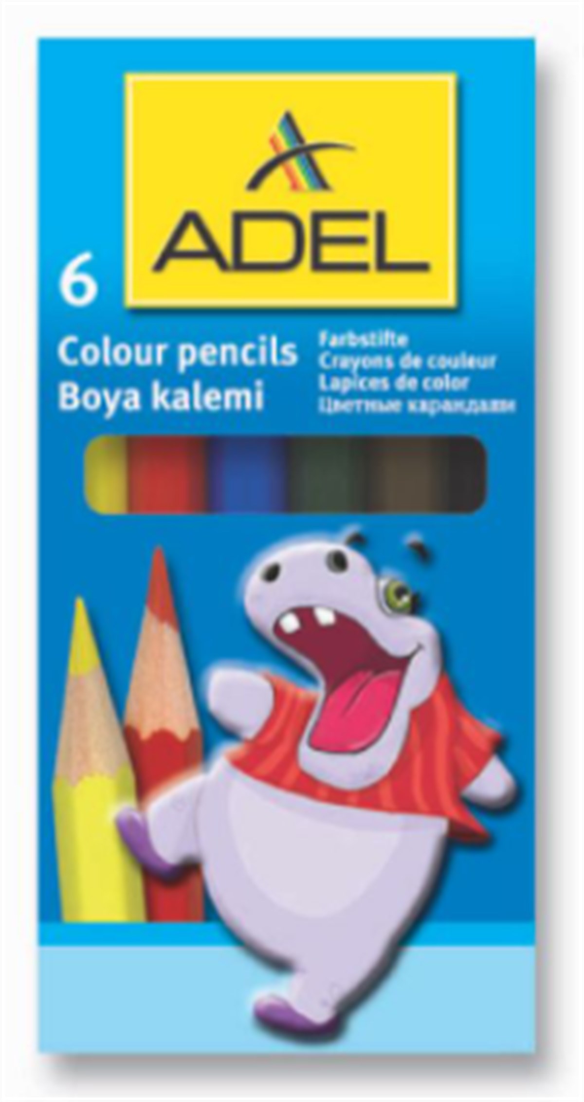 Adel 6 Renk Boya Kalemi