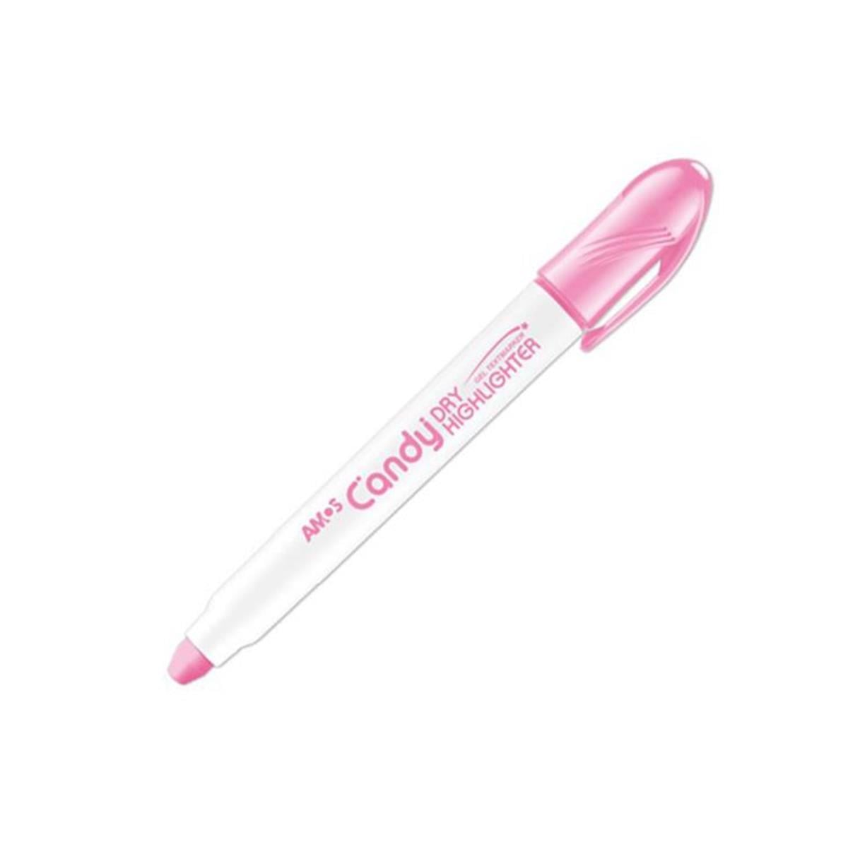 Amos Dry Candy Fosforlu Kalem Pastel Pembe