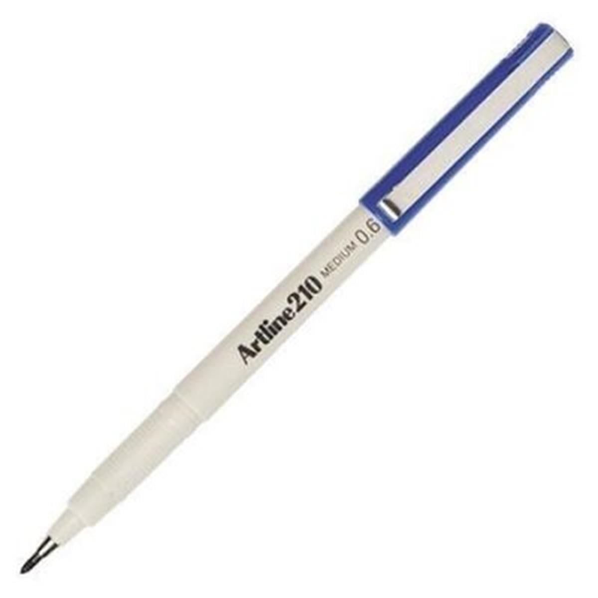Artline Keçe Uçlu Yazı Kalemi Uç:0,6 MM Mavi 210N