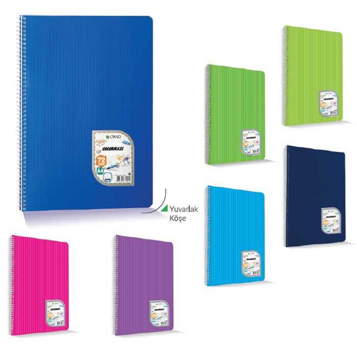 Çınar Defter Spiralli (Telli) Pp Kapak 1 Ortalı 72 Yaprak Kareli A5 Küçük