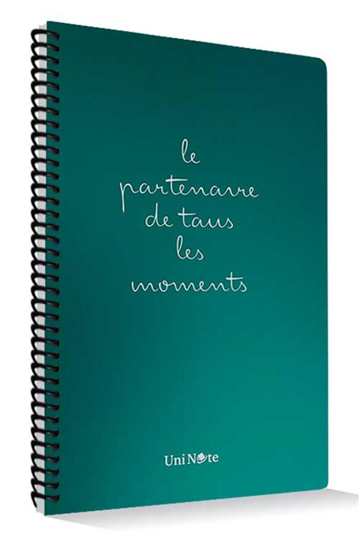 Çınar Defter UniNote Moments Metalik Plastik Kapaklı Spiralli A4 Ebat 72 Yaprak Kareli Defter