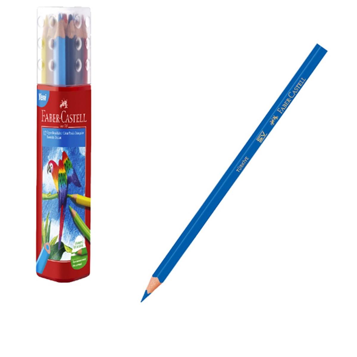 Faber-Castell 12'li Tam Boy Üçgen Kuru Boya Kalemi