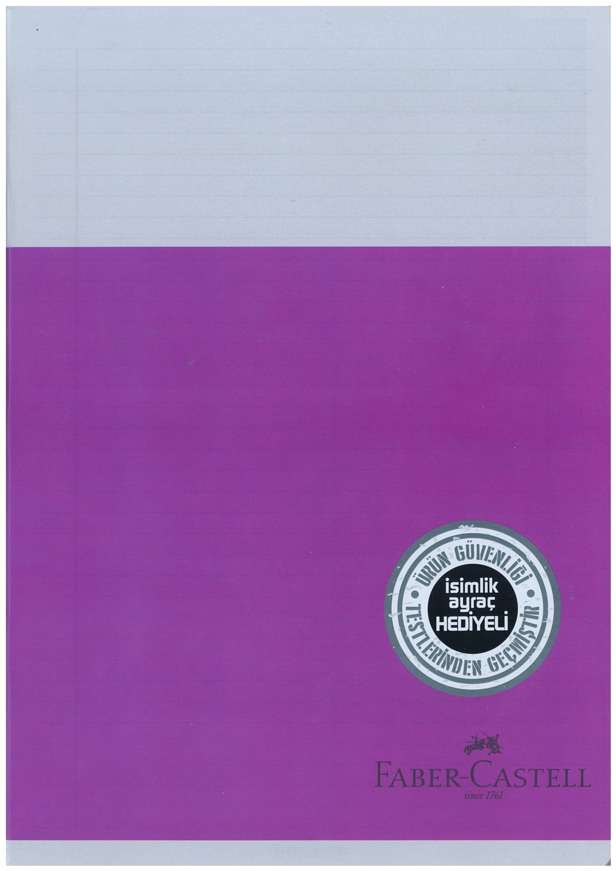 Faber Castell A4 100 Yp Çizgili PP Kapak Smart Dikişli Defter (Ayraç Hediyeli)
