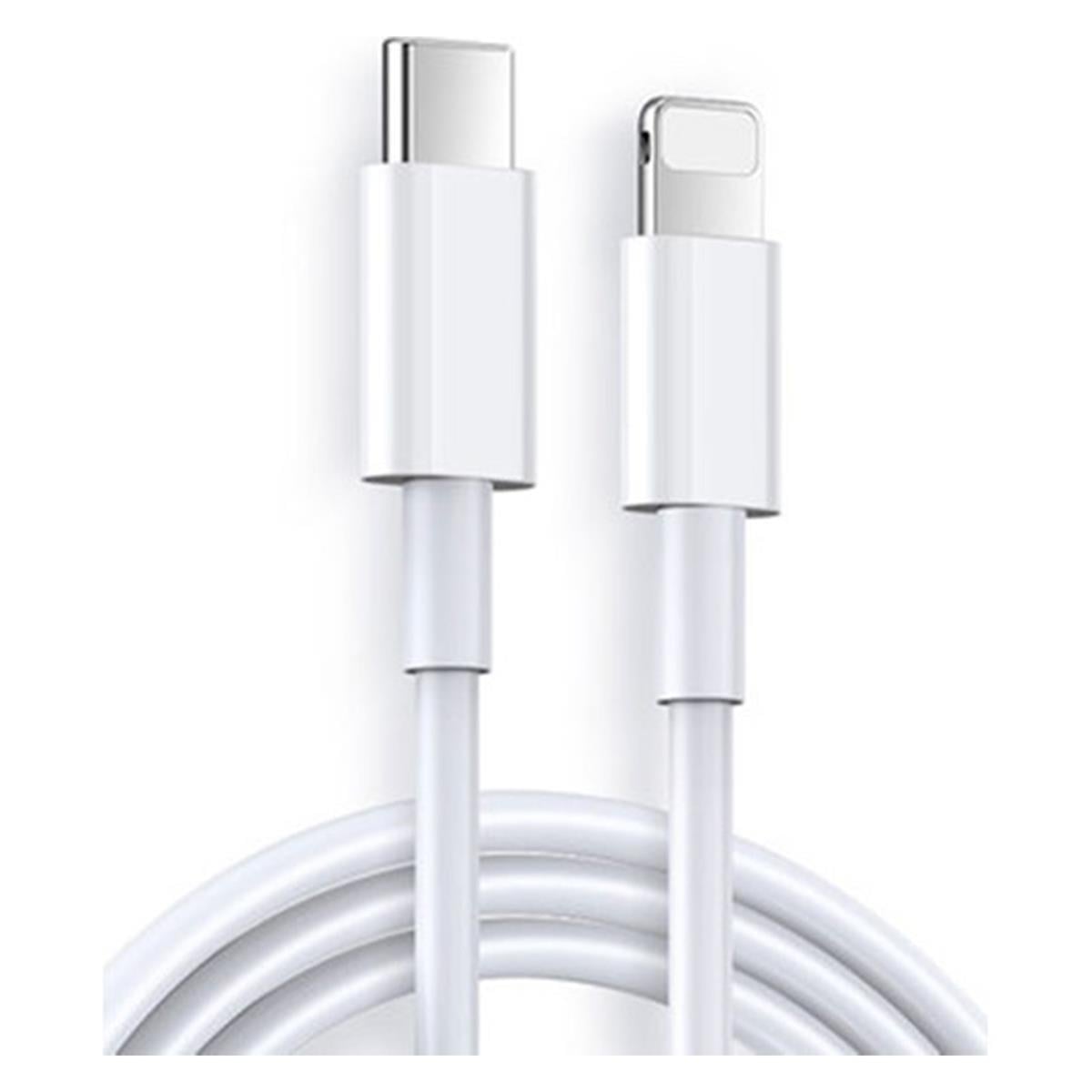 Nettech 2.4A Plastik 100 Cm Type-C To Lightning Şarj ve Data Kablosu (Beyaz)