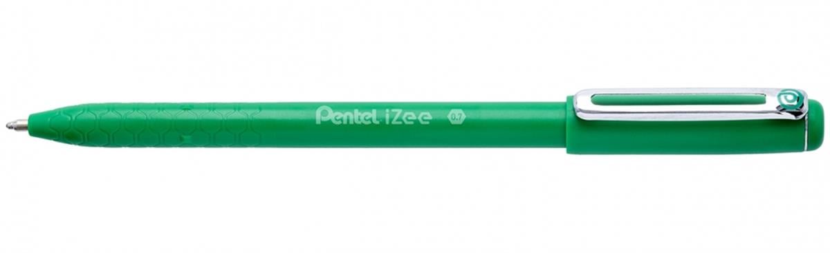 Pentel İzee 0.7 MM Yağ Bazlı Kapaklı Roller Kalem Yeşil BX457