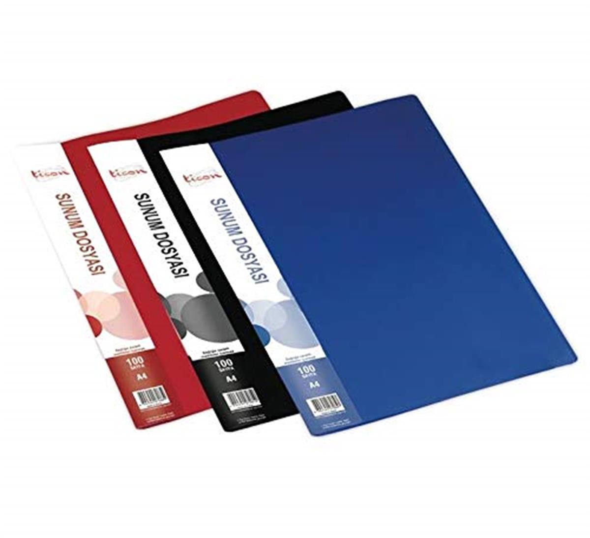 Ticon Katalog (Sunum) Dosya 100 Lü A4 Mavi 11670