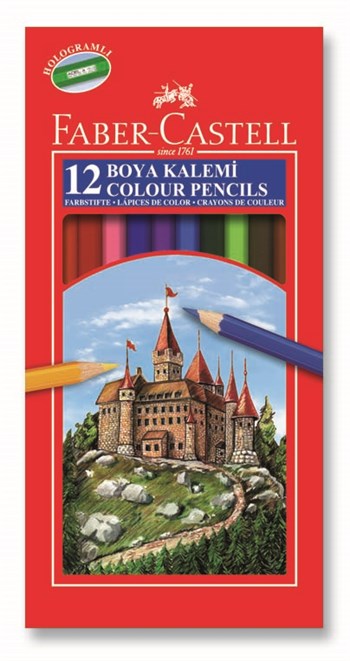 Faber-Castell Karton Kutu Boya Kalemi 12 Renk Tam Boy