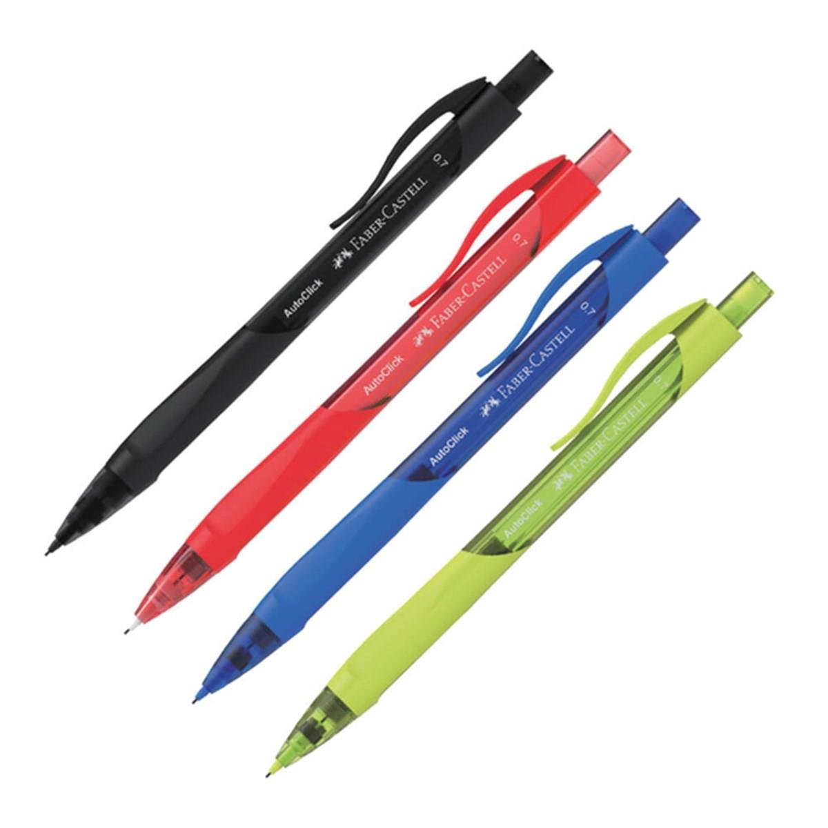 Faber-Castell AutoClick Renkli Gövde 0.7mm Versatil Kalem