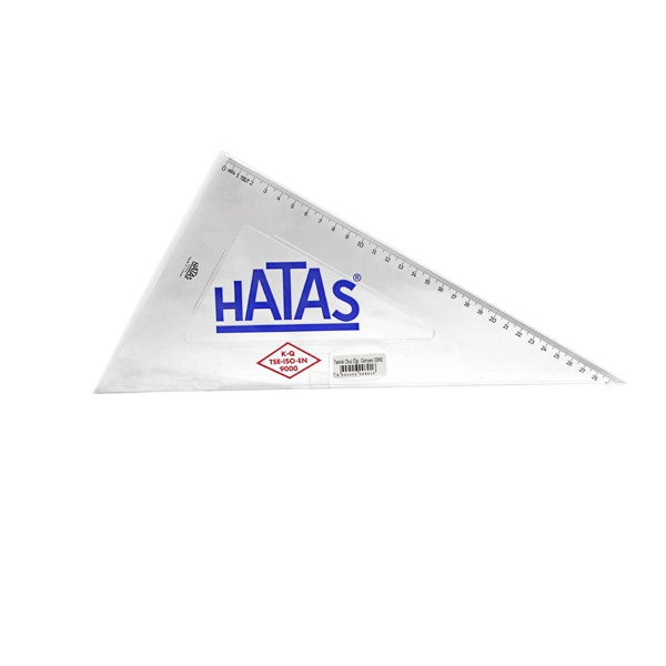 Hatas Öğrenci Gönyesi 60 Derece Plastik 30 CM 0801