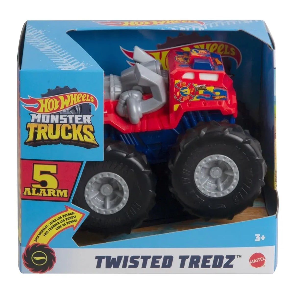 Hot Wheels Monster Trucks 5 Alarm 1-64 Çek-Bırak Arabalar GVK39