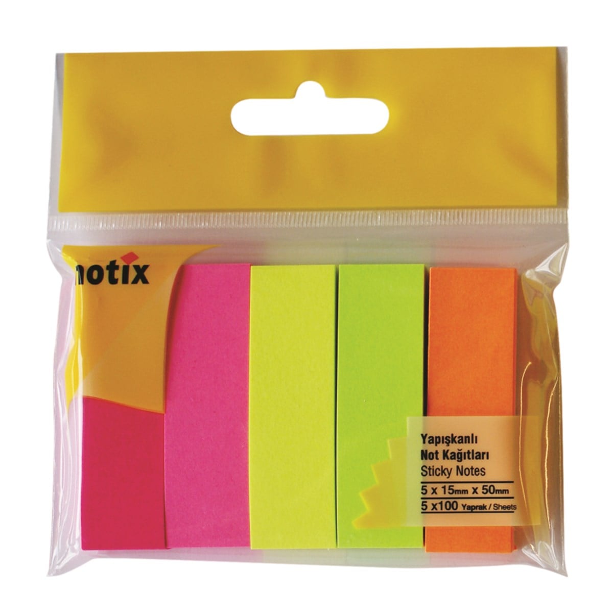 Notix 5 Renk Yapışkanlı Not Kağıtları