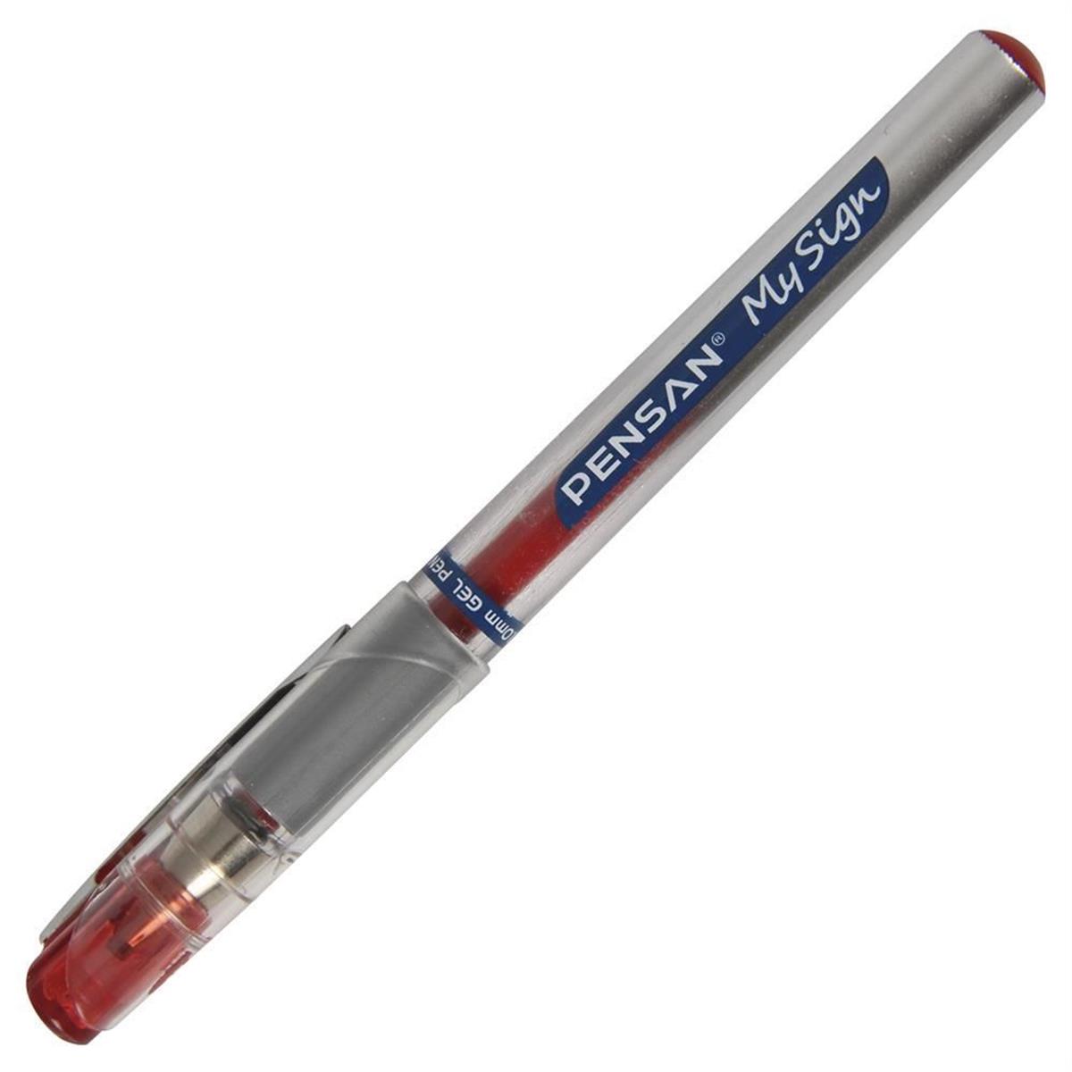 Pensan Roller Kalem My-sign Jel Bilye Uçlu İmza Kalemi 1.0 MM Kırmızı 6030