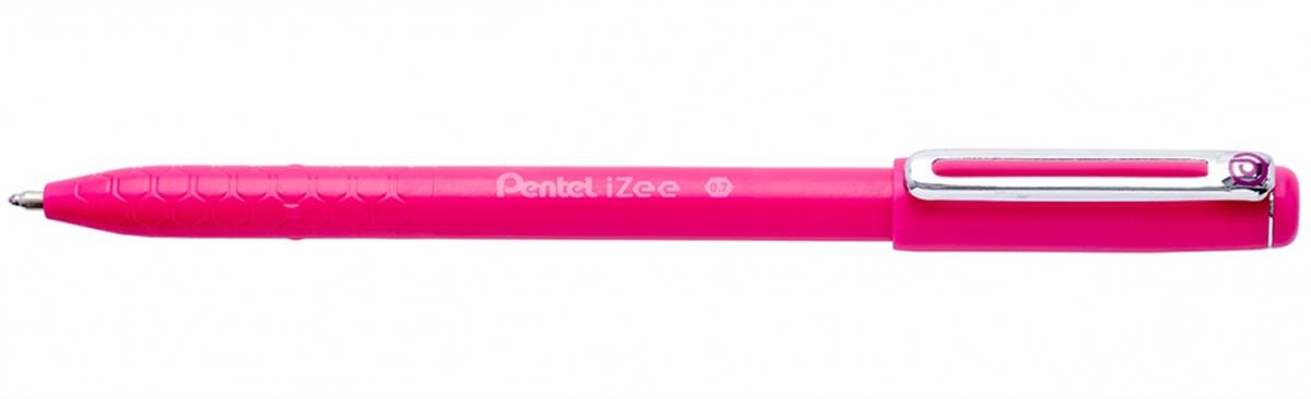 Pentel İzee 0.7 MM Yağ Bazlı Kapaklı Roller Kalem Pembe BX457
