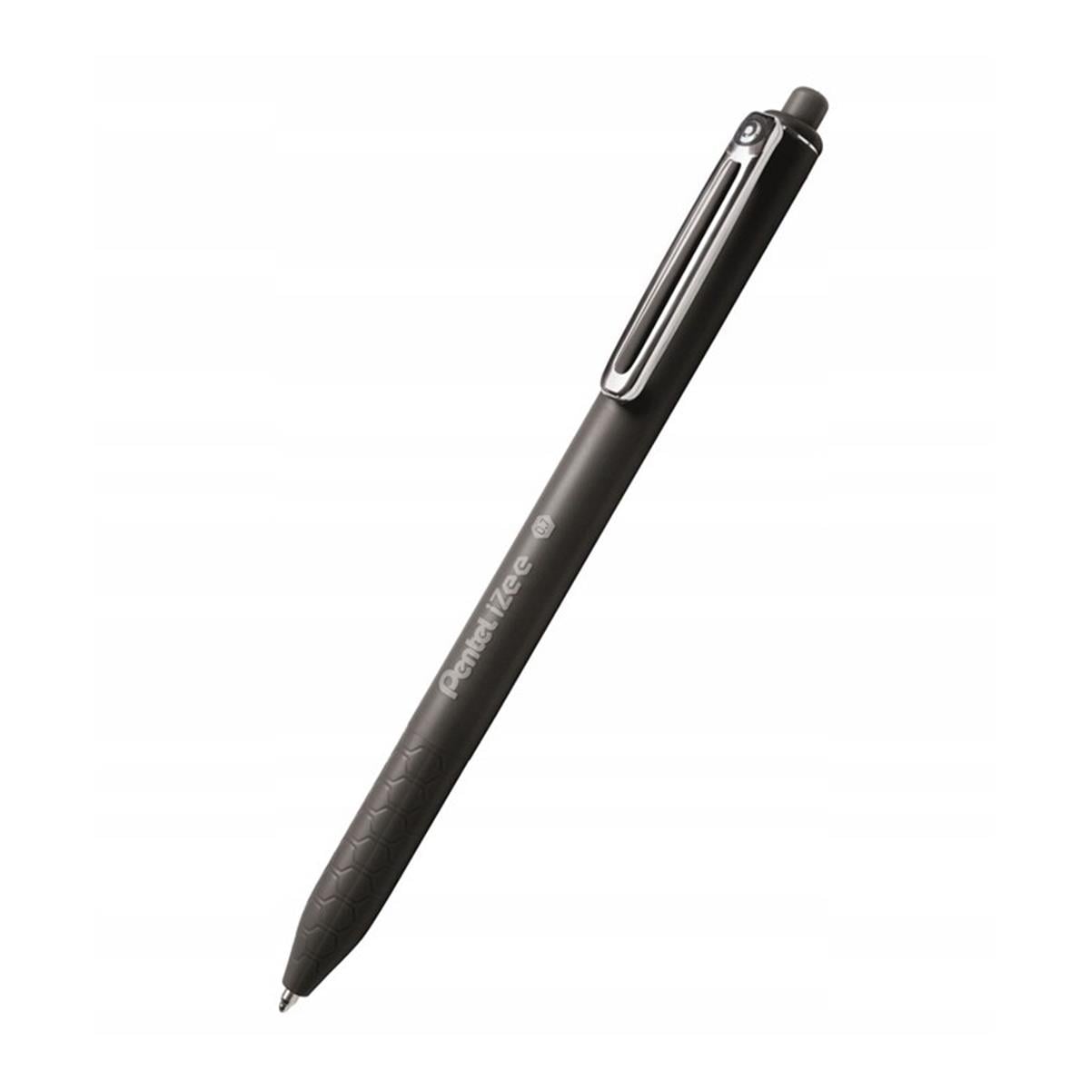 Pentel İzee 0.7 MM Yağ Bazlı Mekaniz. Roller Kalem Siyah  BX467