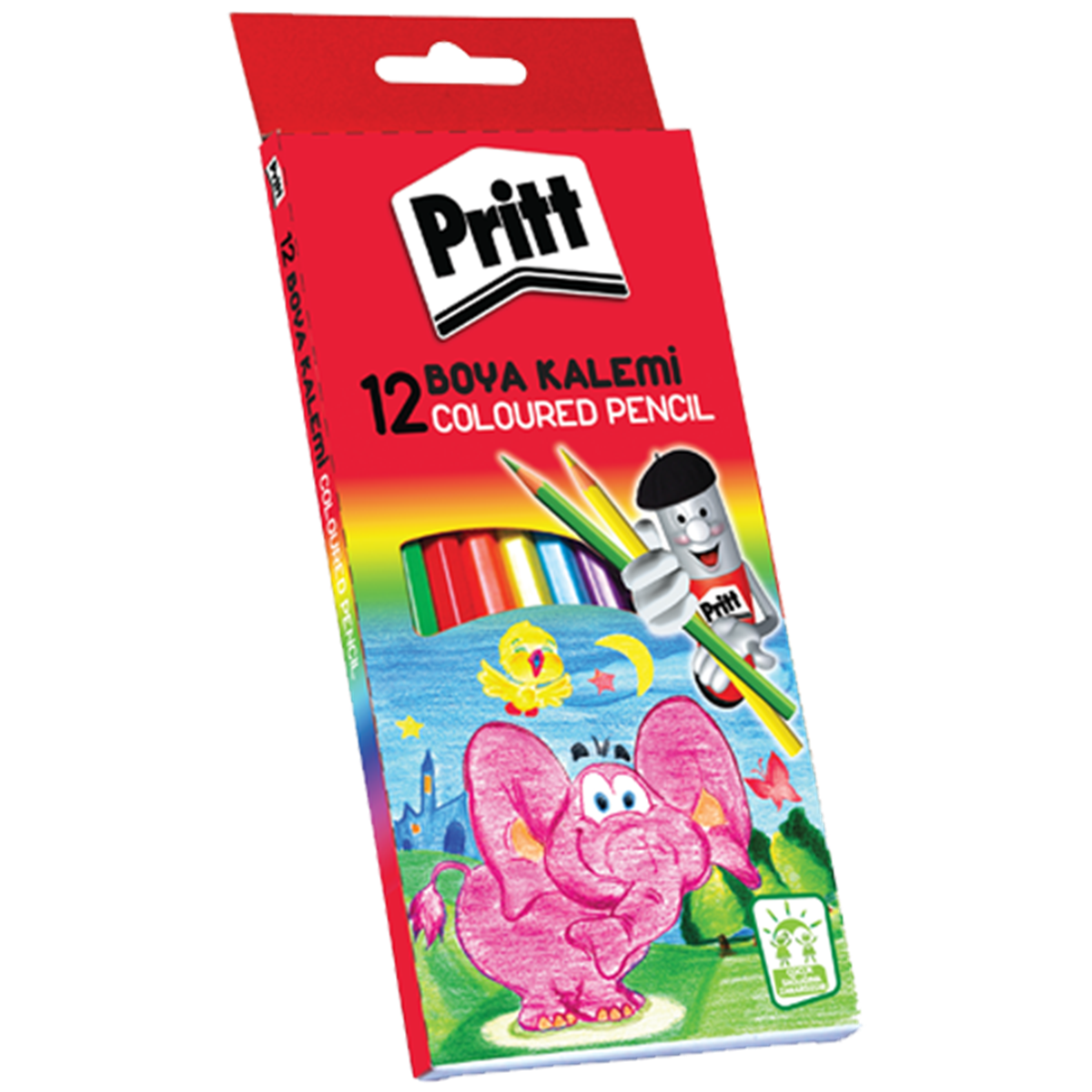 Pritt Kuru Boya Karton Kutu Tam Boy 12 Renk 1219734