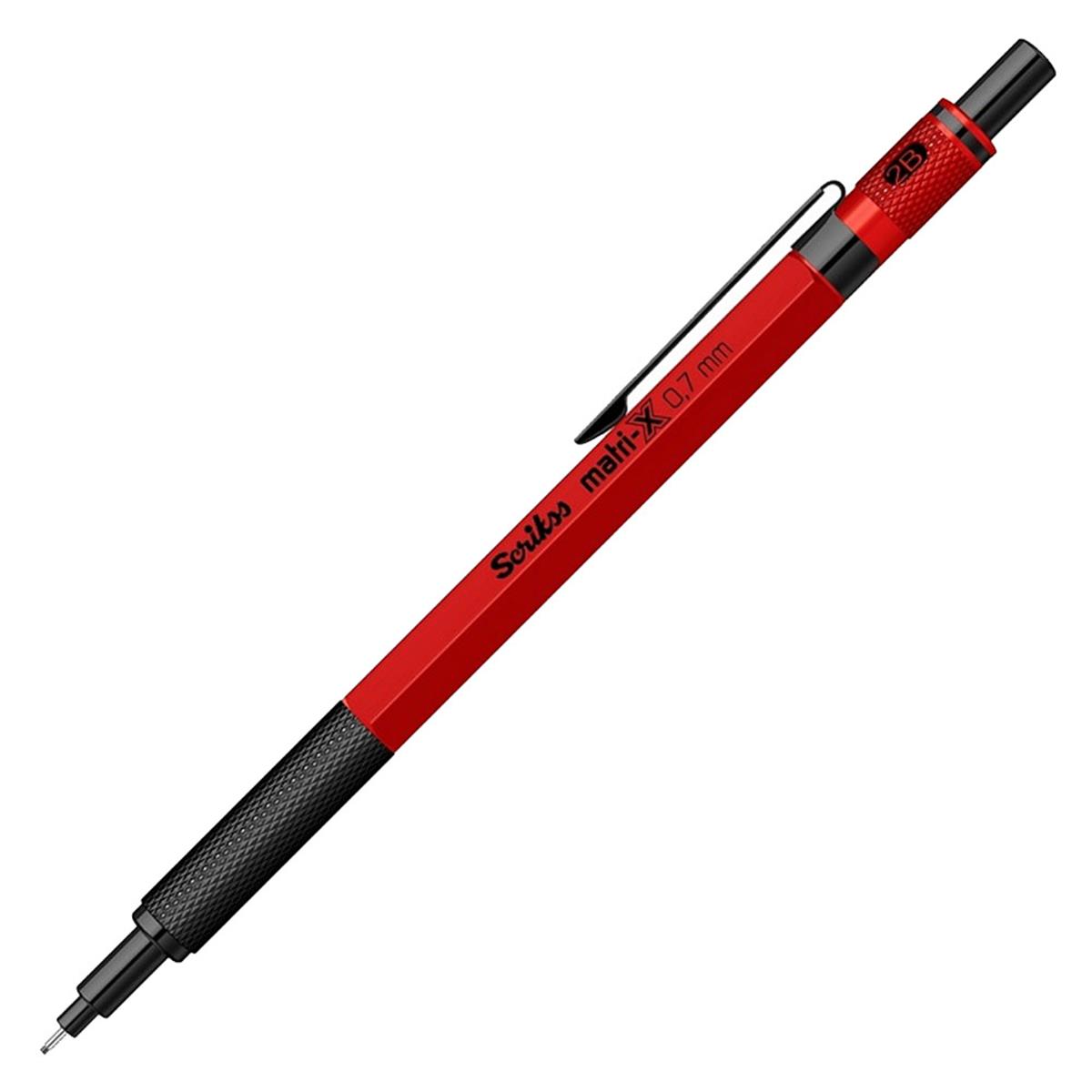 Scrikss Versatil Kalem Matri-X 0.7 MM Kırmızı Şeffaf Ambalaj