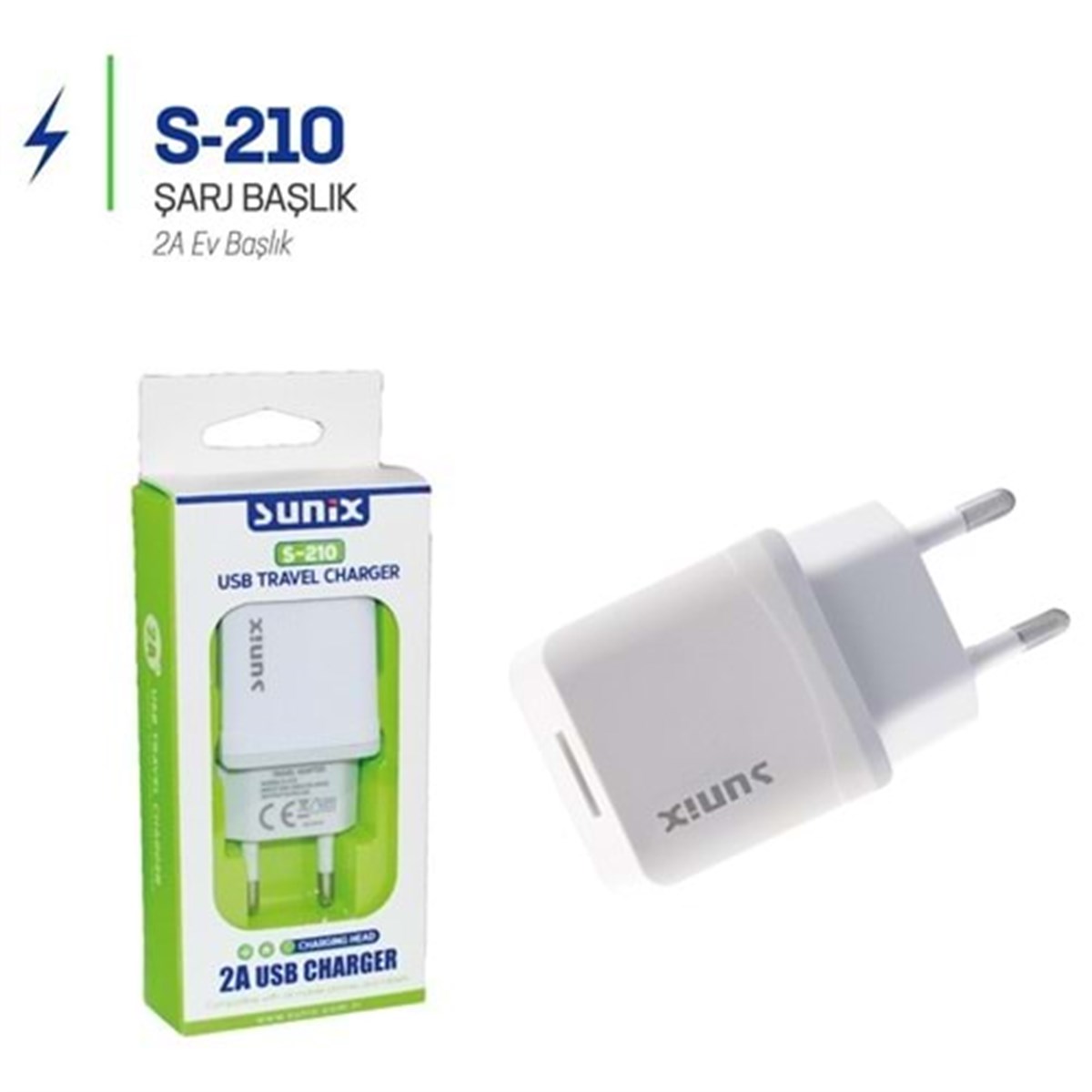 Sunix Şarj S-210 2A USB Şarj Adaptörü