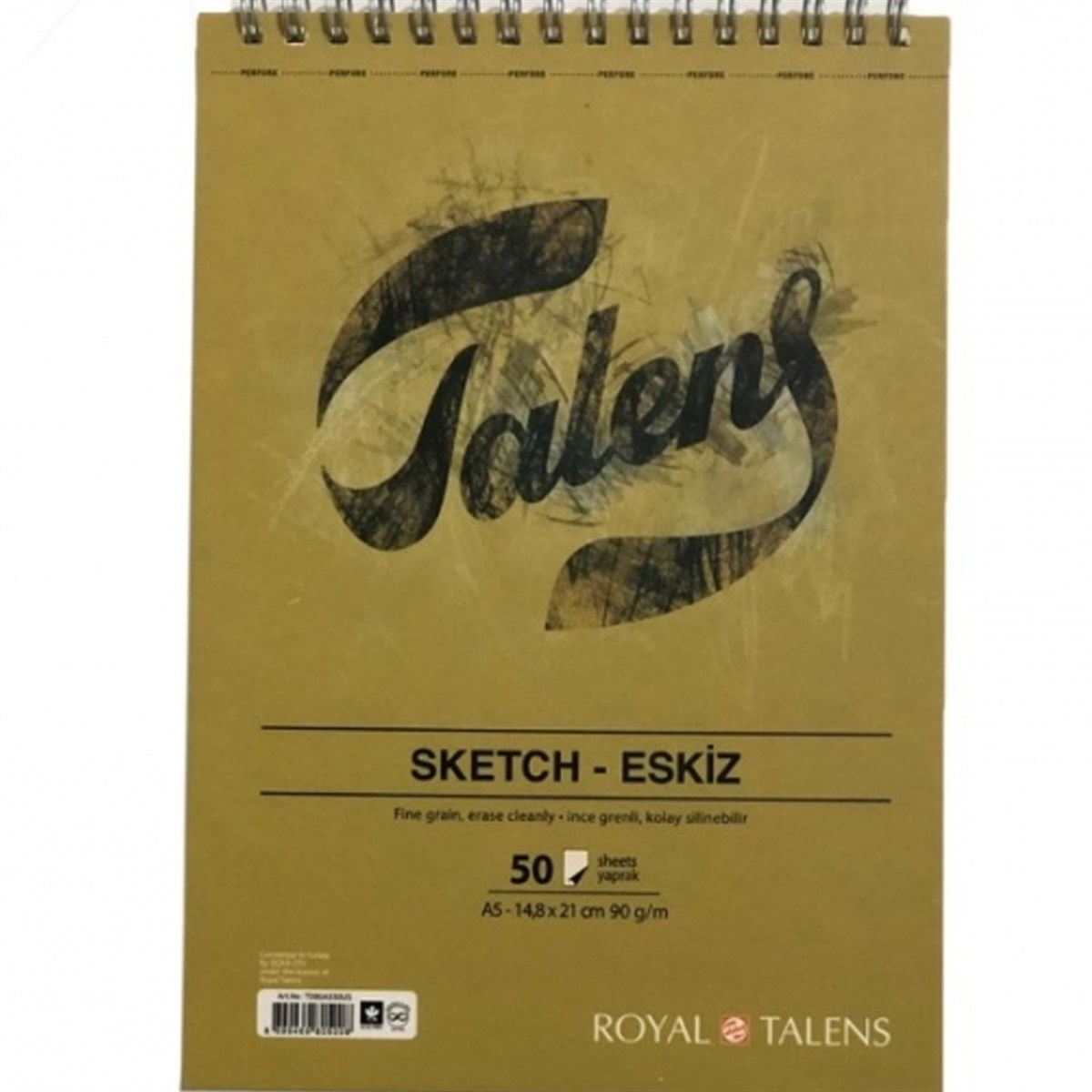 Talens Çizim Bloğu Spiralli Üsten 50 YP 90 GR A5