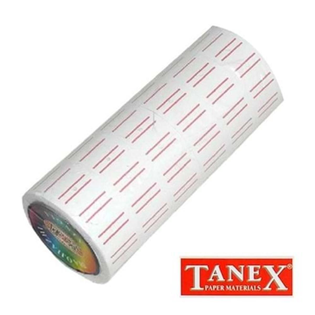 Tanex Fiyat Etiketi Çizgili 12x21 Beyaz