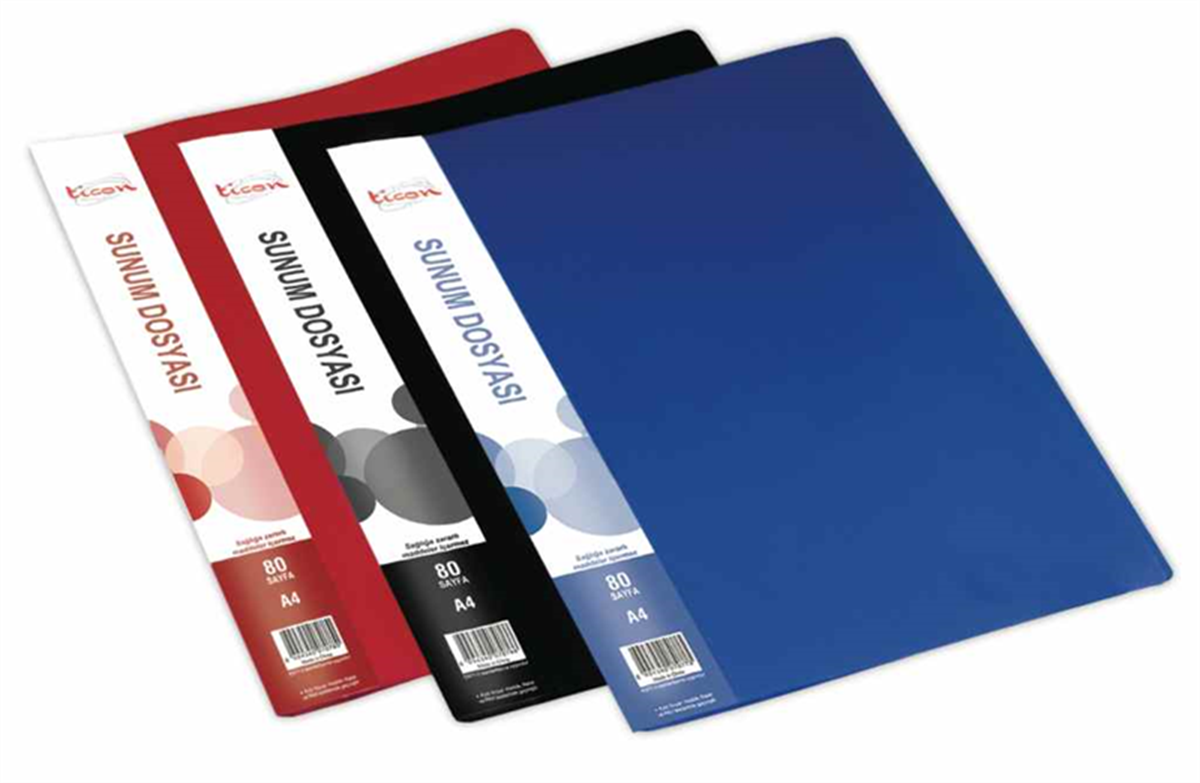 Ticon Katalog (Sunum) Dosya 80 Lİ A4 Mavi 10302