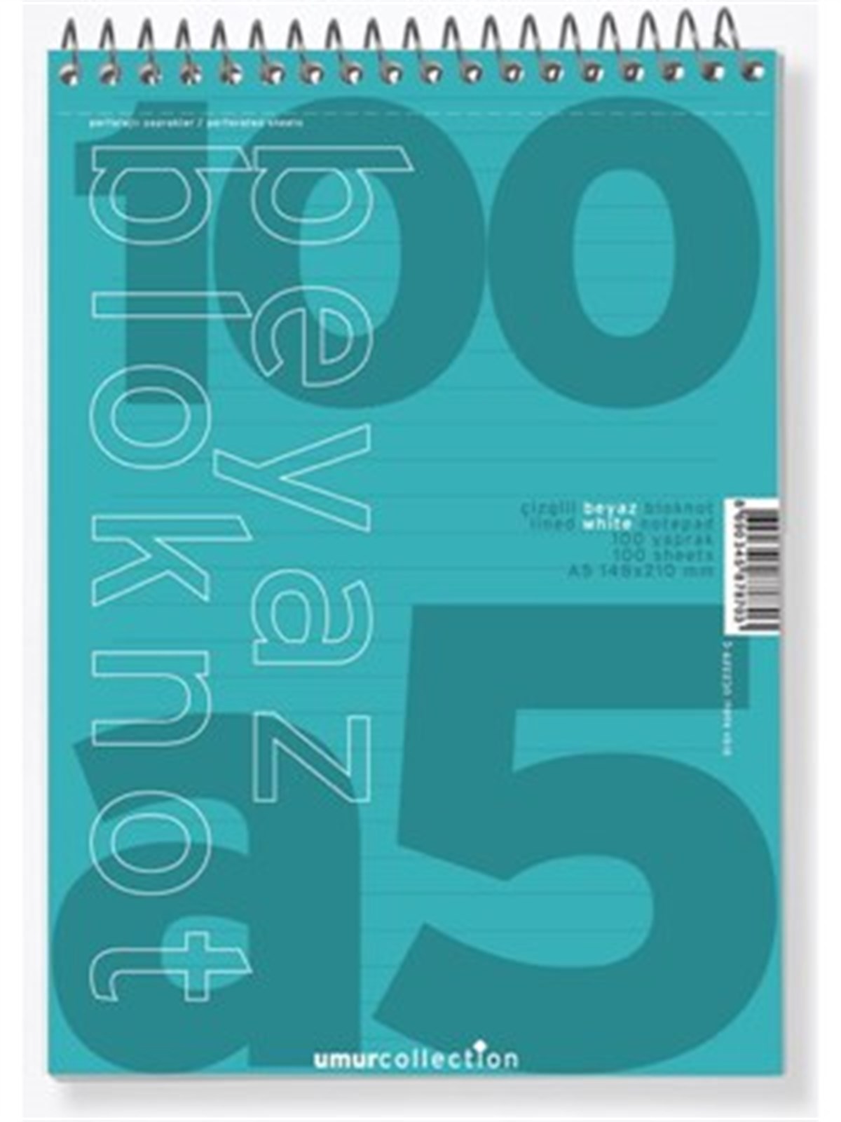 Umur Collection A5 148x210 mm 100 Yaprak Kareli Beyaz