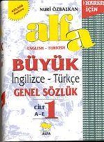 Alfa Büyük İngilizce - Türkçe Genel Sözlük (3 Cilt)