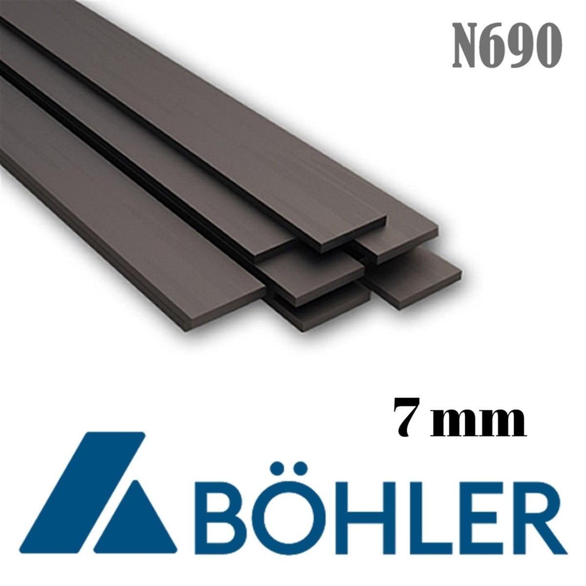 Böhler N690 Paslanmaz Çelik Lama 7 mm