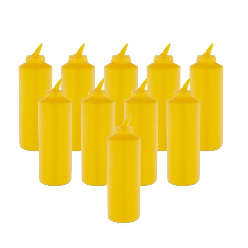 GastroPlast GPS-750 10 Adet Sarı Ayarlı Uçlu Fişek Sosluk 750 ml,,Fişek Sosluk ve Şurup Dökücüler,GastroPlast,1240369B5,Premut