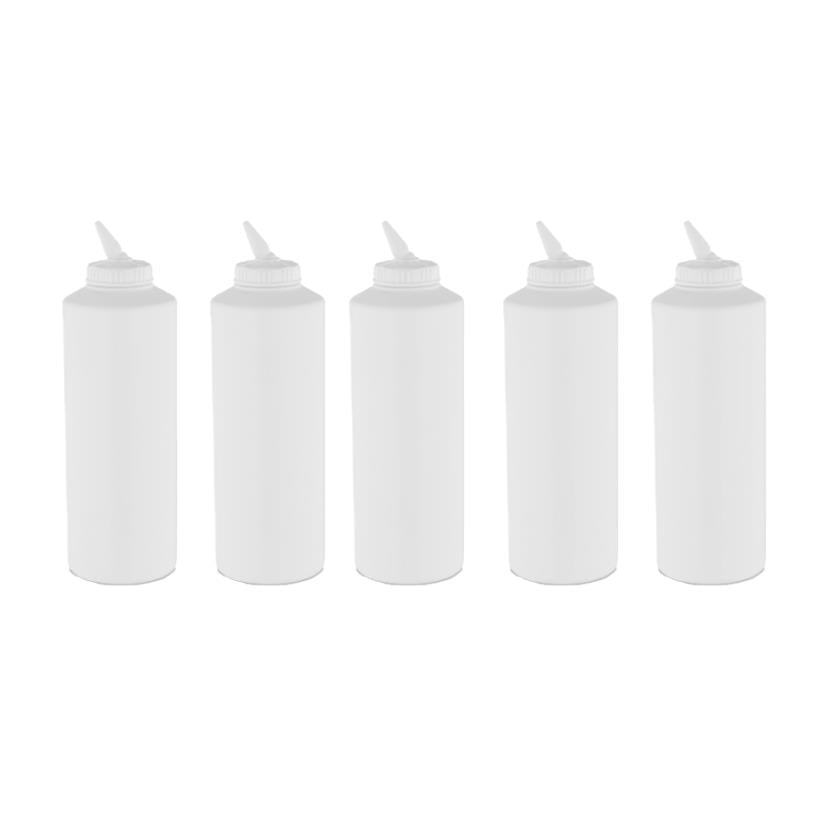 GastroPlast GPS-500 5 Adet Beyaz Ayarlı Uçlu Fişek Sosluk 500 ml,,Fişek Sosluk ve Şurup Dökücüler,GastroPlast,1240365A2,Premut