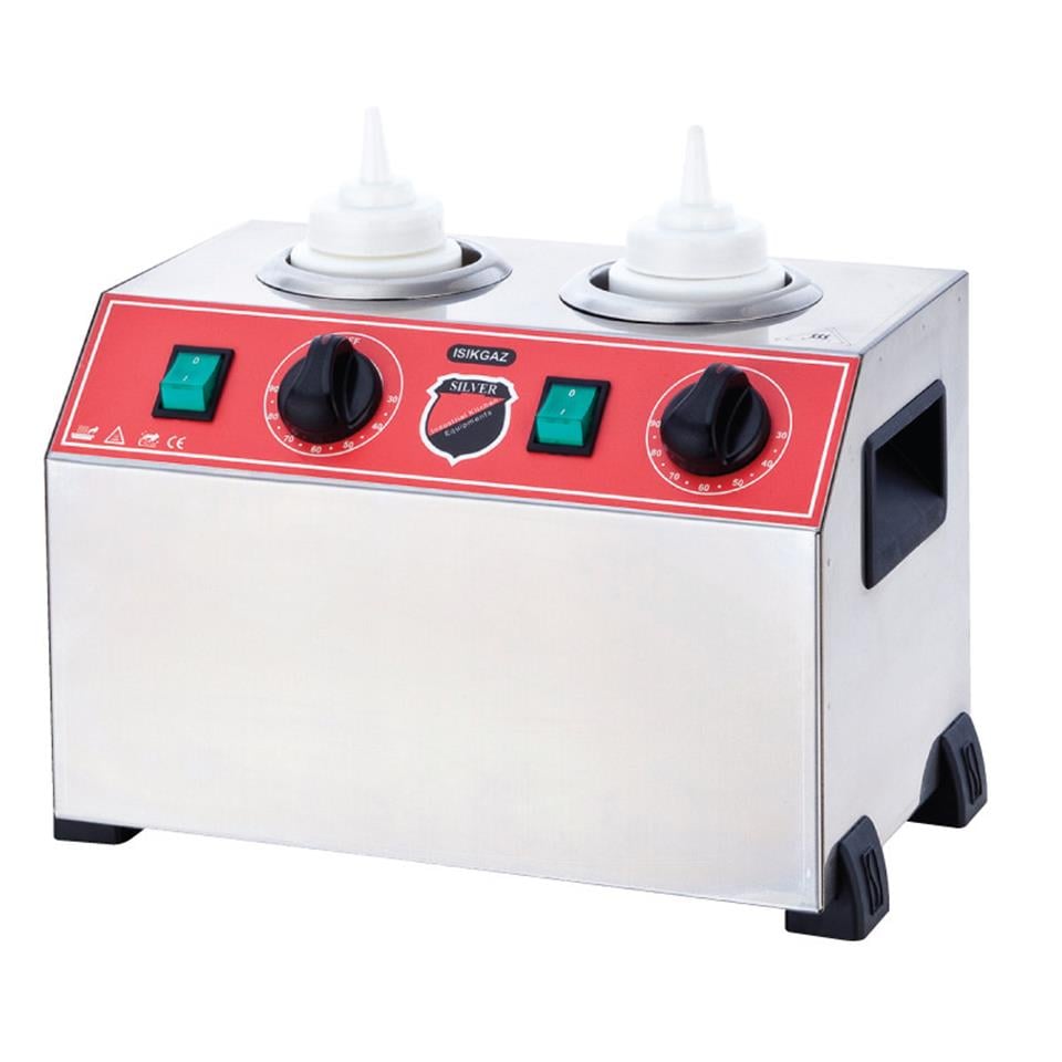 Işıkgaz Silverinox SS-02 2 Hazneli Sosluk Makinesi,,Isıtıcılı Sosluklar,Işıkgaz/Silverinox,116295,Premut