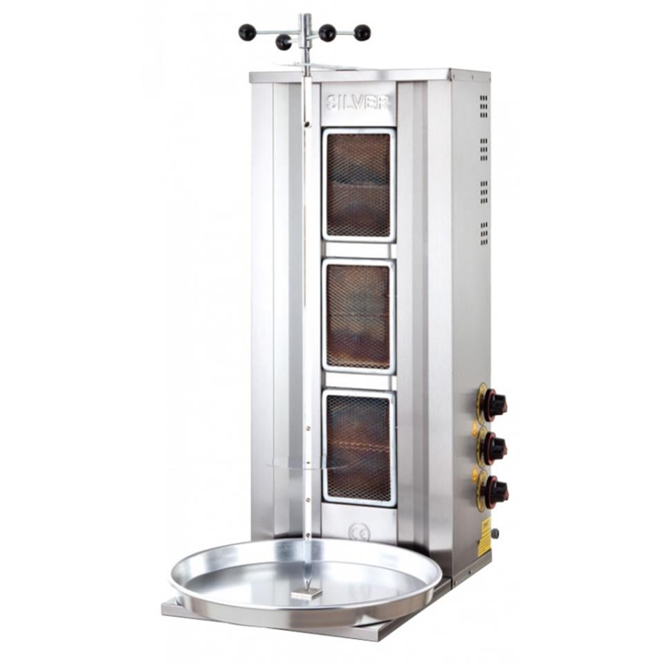 Işıkgaz Silverinox 2165 3 Radyanlı Doğalgazlı CE Belgeli Döner Ocağı,,Döner Makineleri,Işıkgaz/Silverinox,116149,Premut