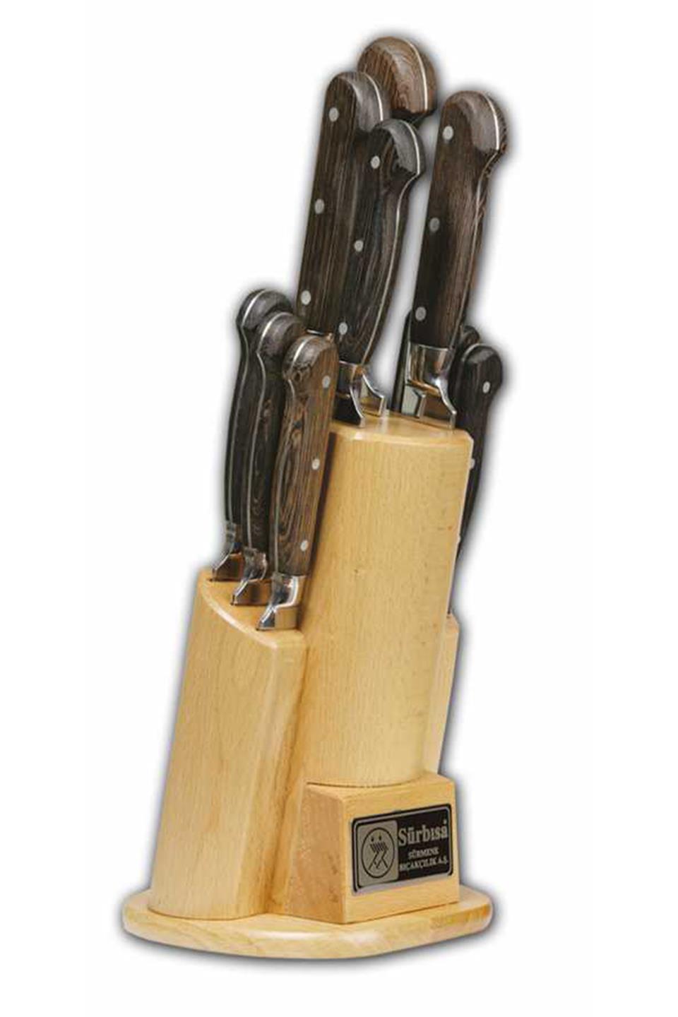 61504-Ym Sürbısa Yöresel 10 Parça Pimli Bıçak Seti - Nikel,,Bıçak Seti,Sürbısa,108128,Premut