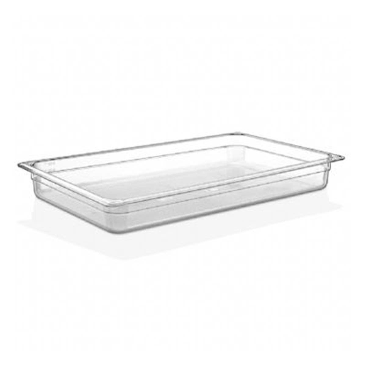 GastroPlast GN 1/1-65 mm Polikarbonat Gastronom Küvet, Şeffaf,,Polikarbon Gastronorm Küvetler,GastroPlast,1240334,Premut