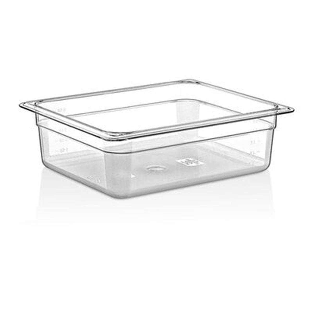 GastroPlast GN 1/2-100 mm Gastronom Küvet, Polikarbon,,Polikarbon Gastronorm Küvetler,GastroPlast,1240155,Premut