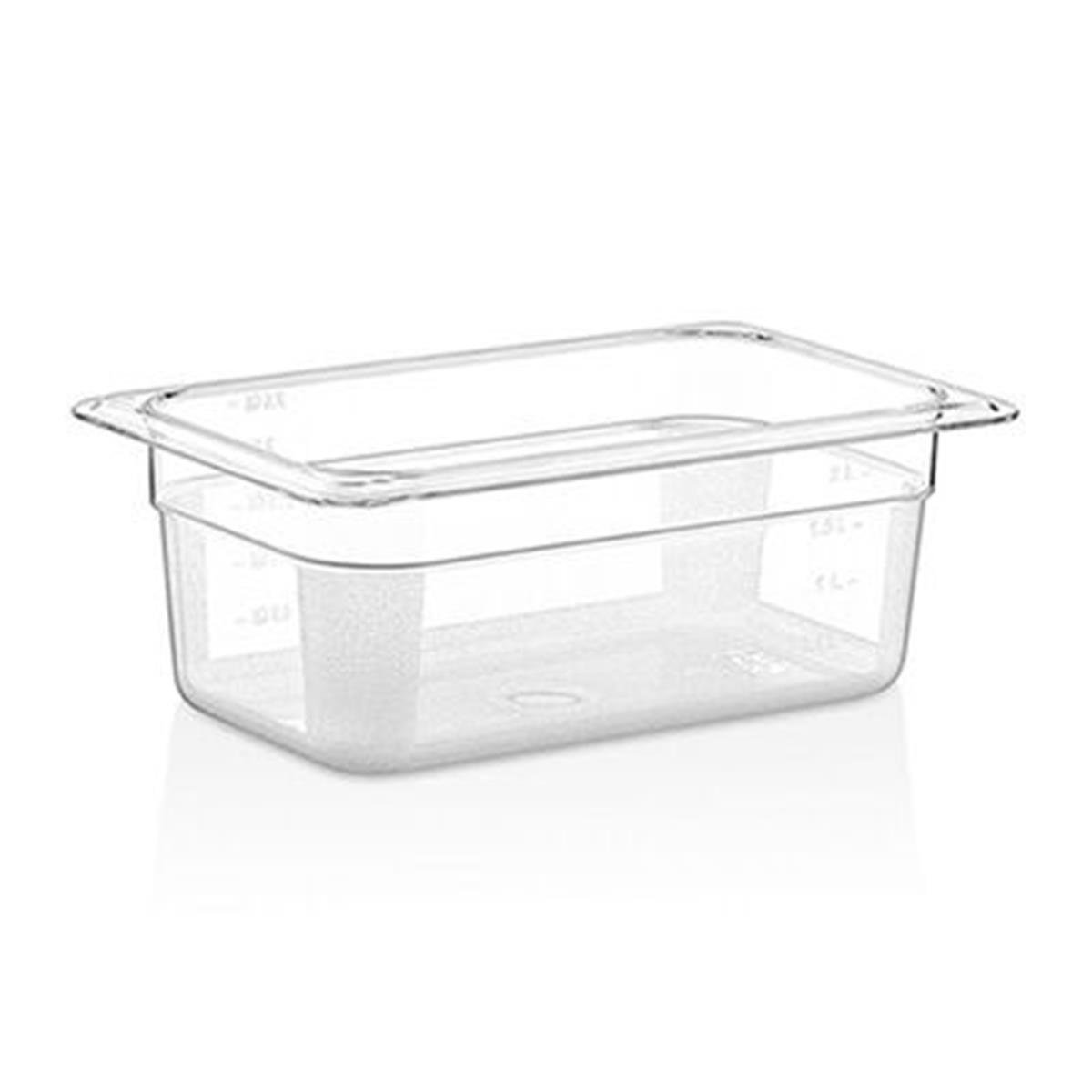 GastroPlast GN 1/4-100 mm Gastronom Küvet, Polikarbon,,Polikarbon Gastronorm Küvetler,GastroPlast,1240157,Premut