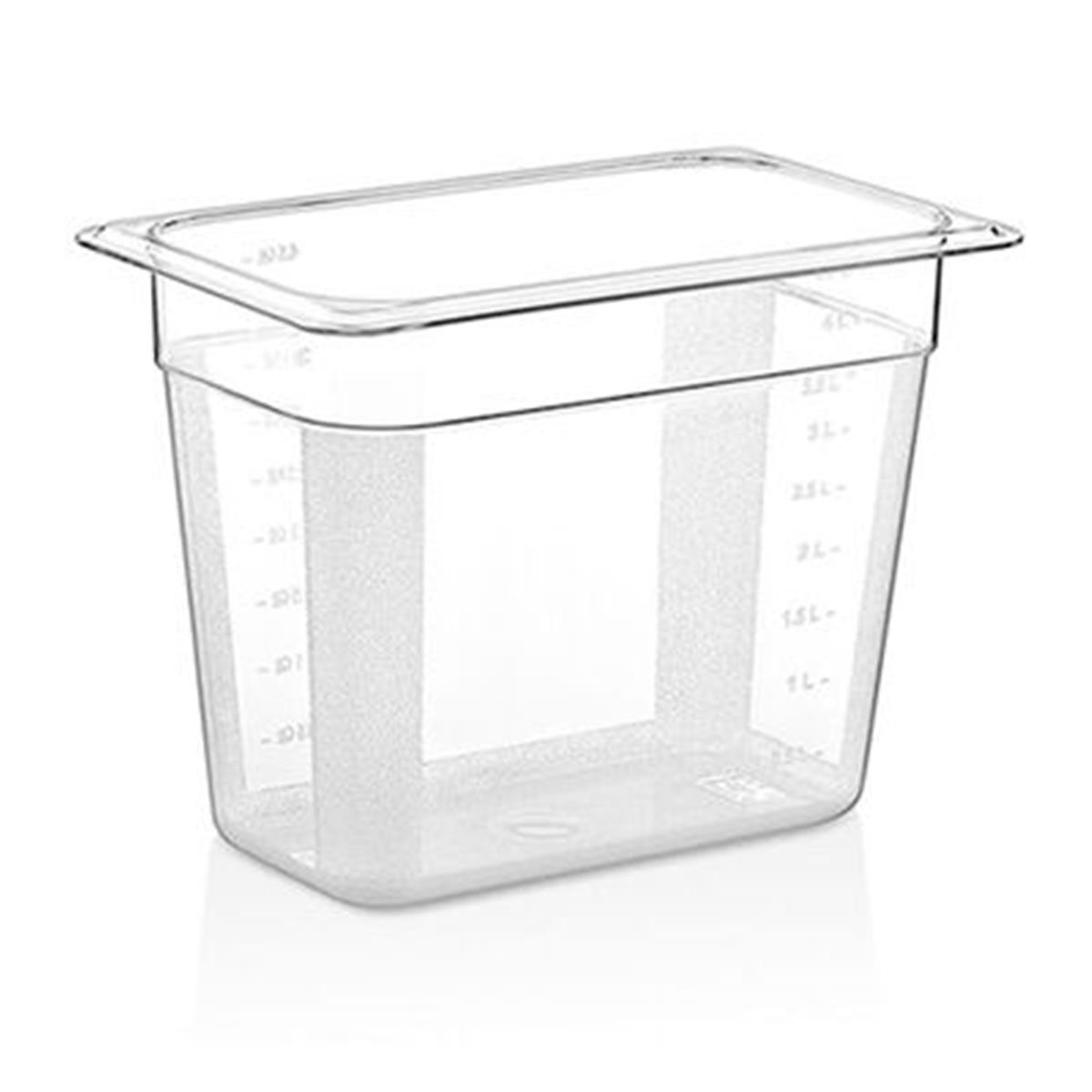 GastroPlast GN 1/4-200 mm Gastronom Küvet, Polikarbon,,Polikarbon Gastronorm Küvetler,GastroPlast,1240174,Premut