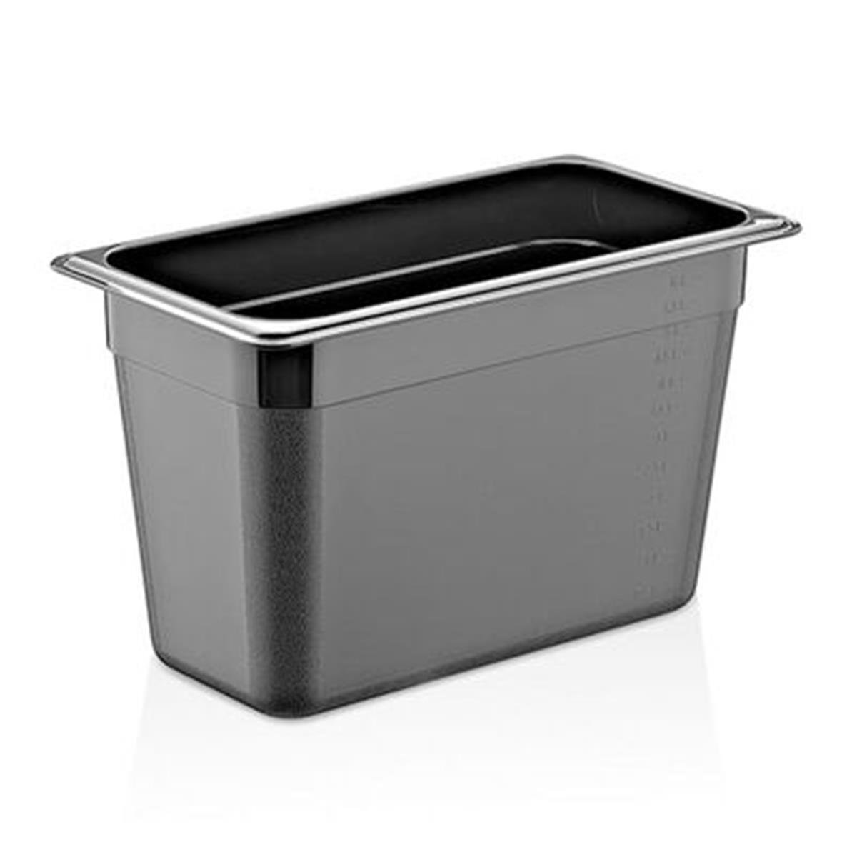 GastroPlast GN 1/4-200 mm Gastronom Küvet, Polikarbon, Siyah,,Polikarbon Gastronorm Küvetler,GastroPlast,1240331,Premut