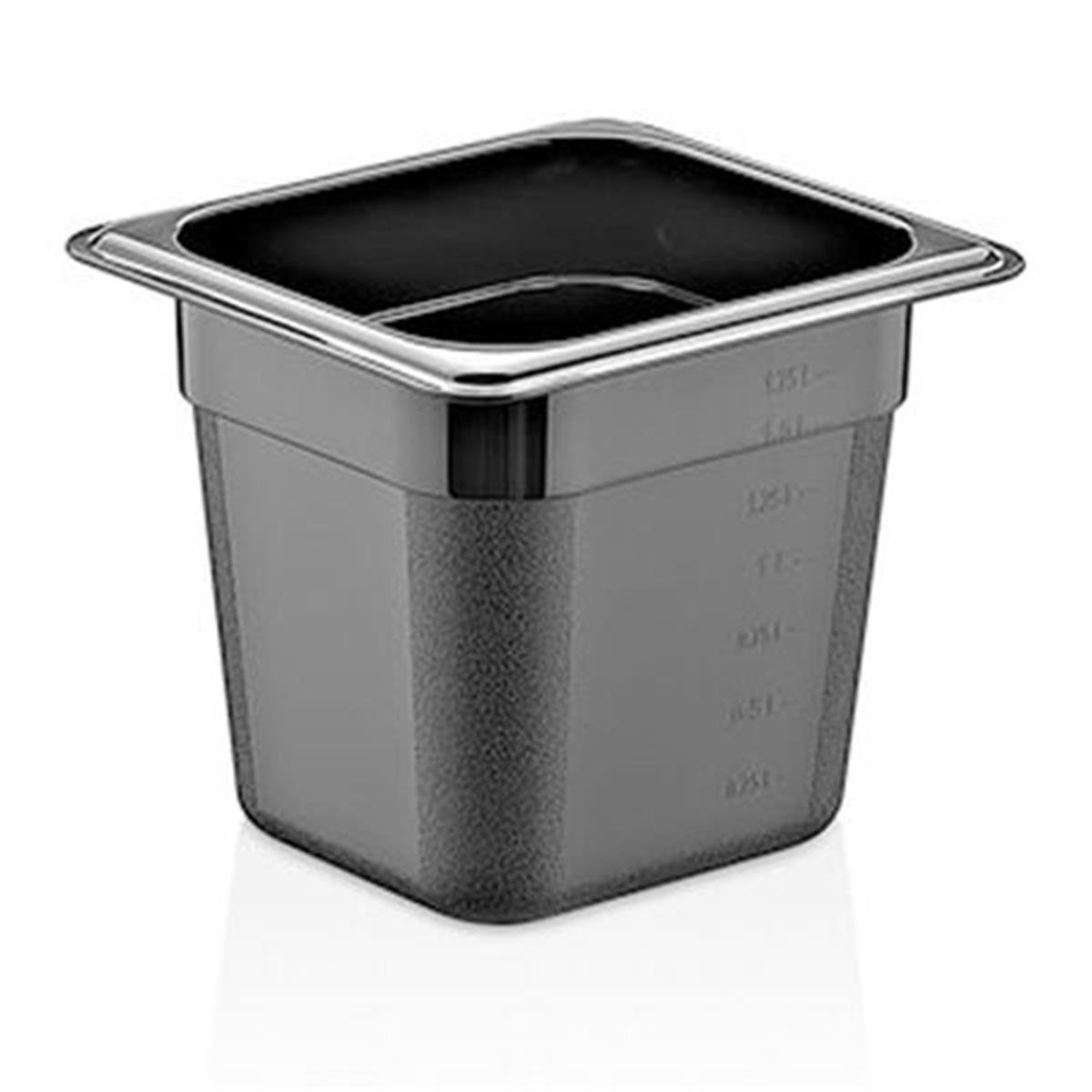 GastroPlast GN 1/6-150 mm Gastronom Küvet, Polikarbon, Siyah,,Polikarbon Gastronorm Küvetler,GastroPlast,1240323,Premut