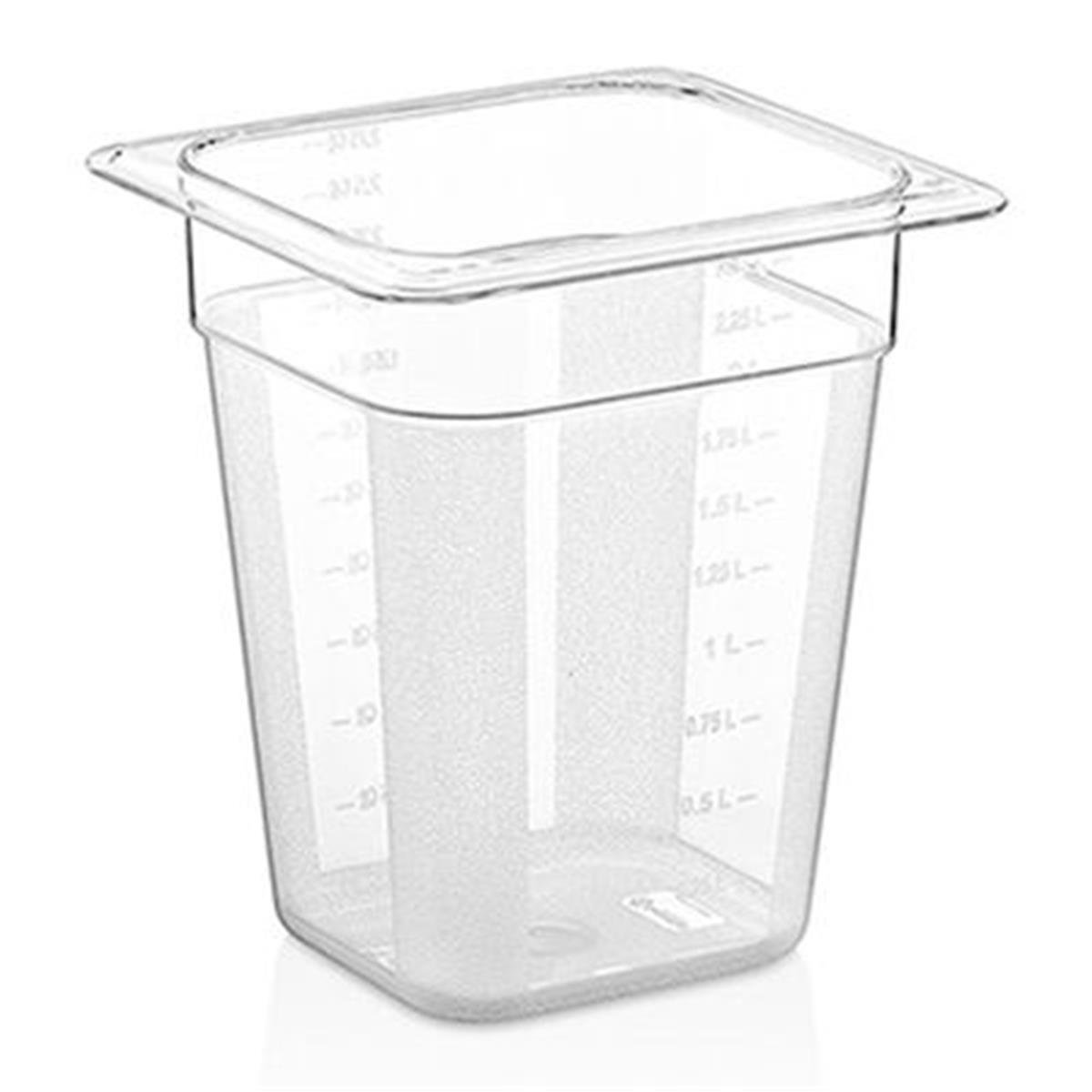 GastroPlast GN 1/6-200 mm Gastronom Küvet, Polikarbon,,Polikarbon Gastronorm Küvetler,GastroPlast,1240178,Premut