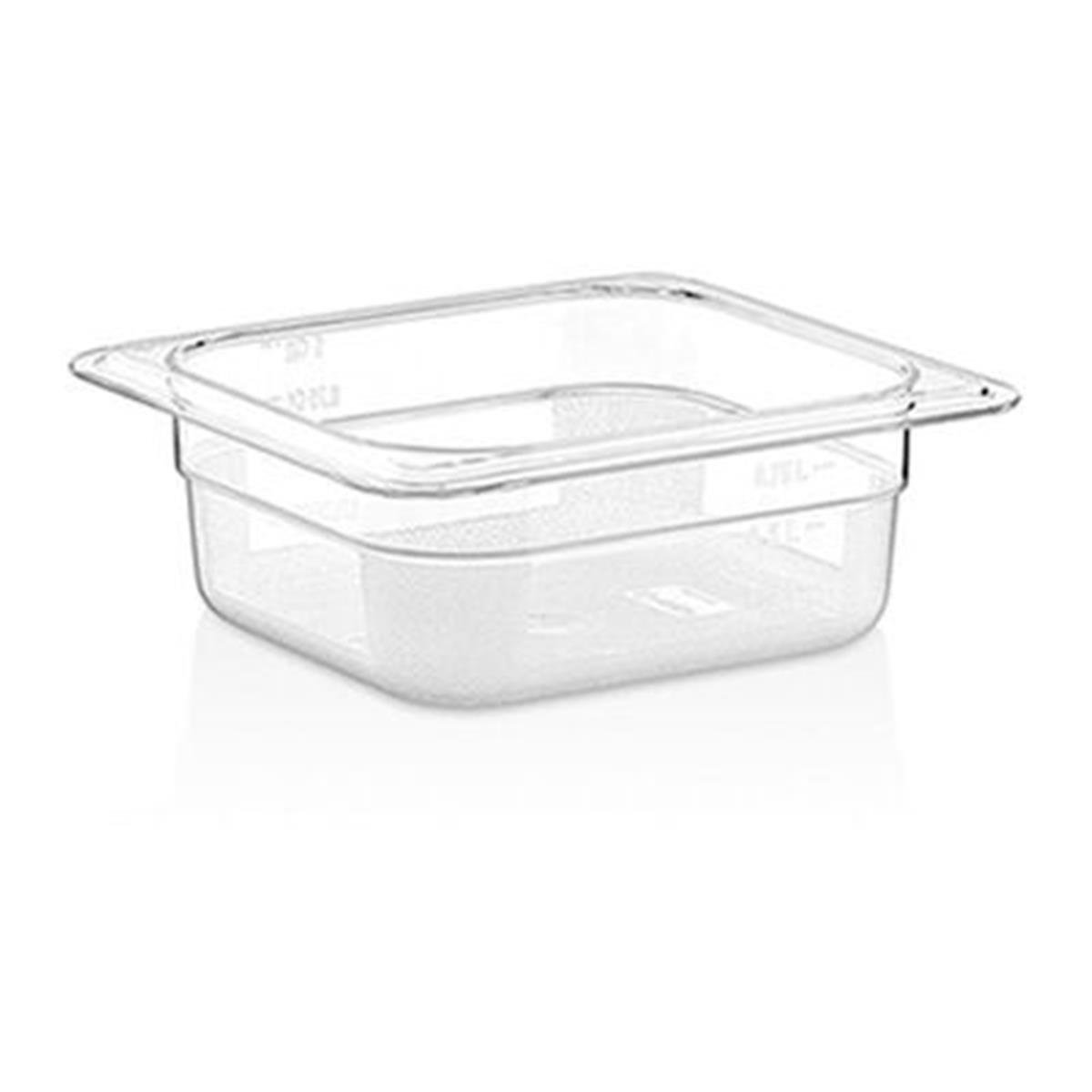 GastroPlast GN 1/6-65 mm Gastronom Küvet, Polikarbon,,Polikarbon Gastronorm Küvetler,GastroPlast,1240163,Premut