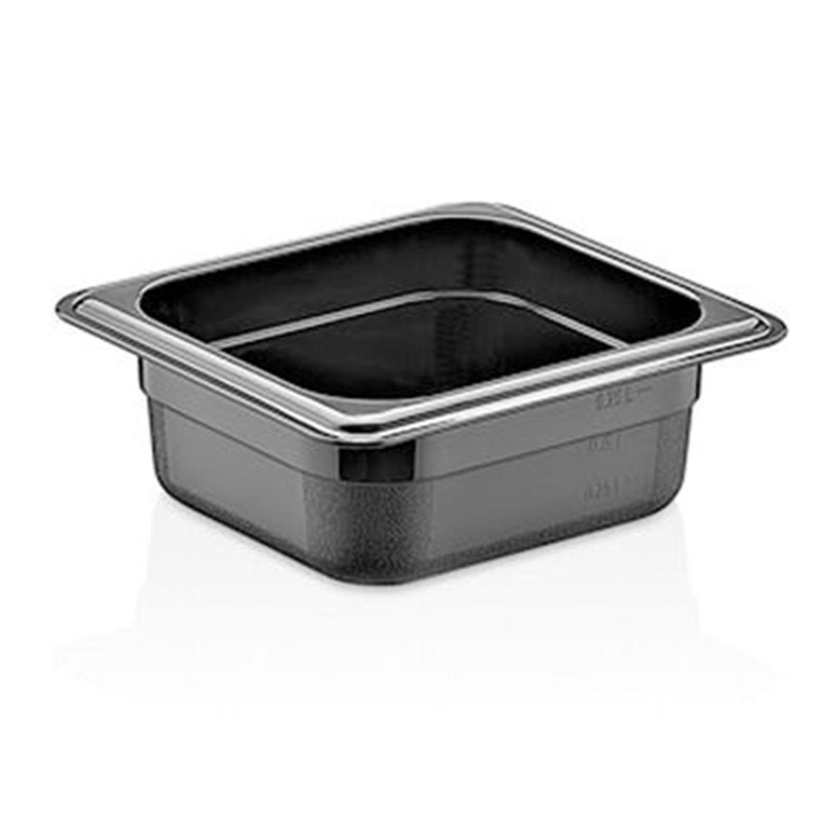 GastroPlast GN 1/6-65 mm Gastronom Küvet, Polikarbon, Siyah,,Polikarbon Gastronorm Küvetler,GastroPlast,1240321,Premut