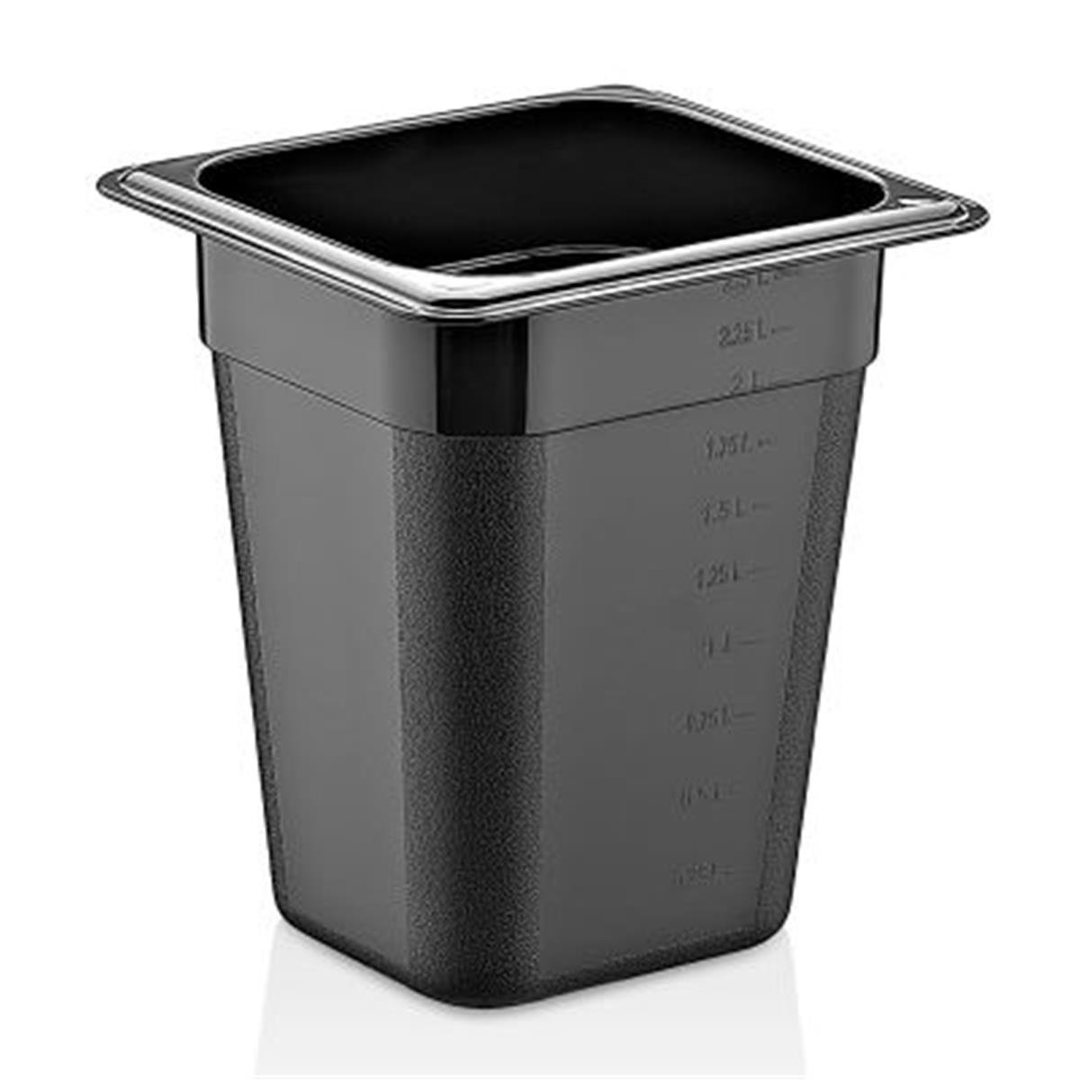 GastroPlast GN1/6-200 mm Polipropilen Gastronom Küvet, Siyah,,Polikarbon Gastronorm Küvetler,GastroPlast,1240188,Premut
