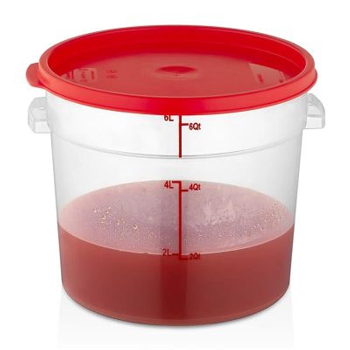 GastroPlast GRPP-6 Polipropilen Yuvarlak Saklama Kabı, 6 L,,Saklama Kapları,GastroPlast,1240210,Premut