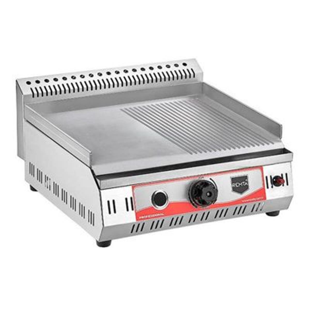 Remta R50CE(PO) Yarı Oluklu Pleyt Izgara, 50 cm, Doğalgazlı,,Grill Plate,Remta,1010267,Premut